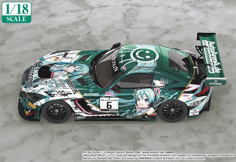 プロメア　 1/18 スケール　レーシングカー　Merucedes-AMG 1/18 Scale #6 Mercedes-AMG Team Black Falcon 2019 Spa 24 Hours Ver