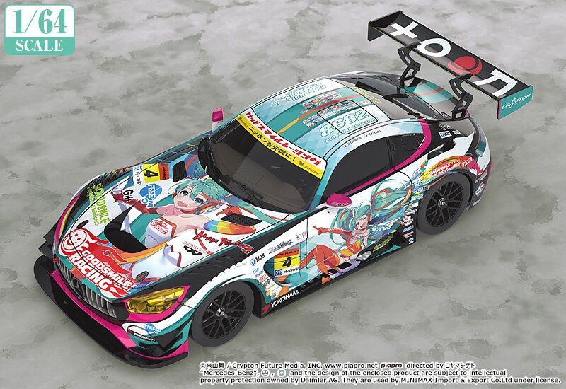 1/64 Scale Good Smile Hatsune Miku AMG 2016 Super GT Ver
