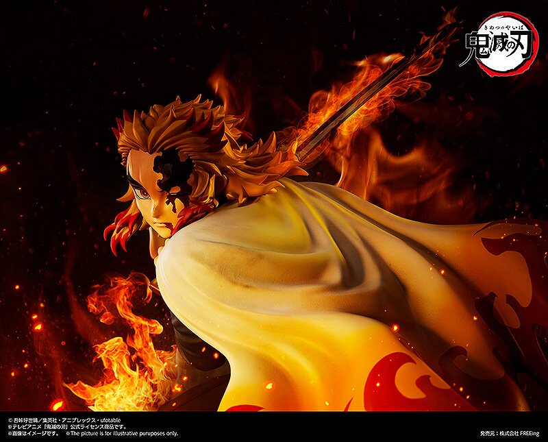 Demon Slayer: Kimetsu no Yaiba Kyojuro Rengoku Flame Breathing Esoteric Art  Ninth Form: Rengoku 1/8 Scale Figure