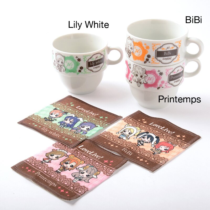 Love Live! Stackable Tea Cups with Fabric Coasters - Tokyo Otaku Mode (TOM)