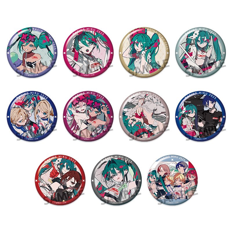 Racing Miku 2025 Ver. Trading Can Badge Complete Box Set: Hobby