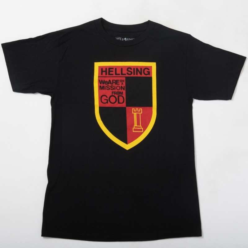 T-Shirt Uomo Hellsing - 100% Cotone, Regular Fit, Colore Nero, Taglia L - Stampa Di Alta Qualità Dalla Germania