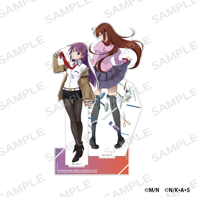 Bakemonogatari x Steins;Gate Big Acrylic Stand Set Hitagi