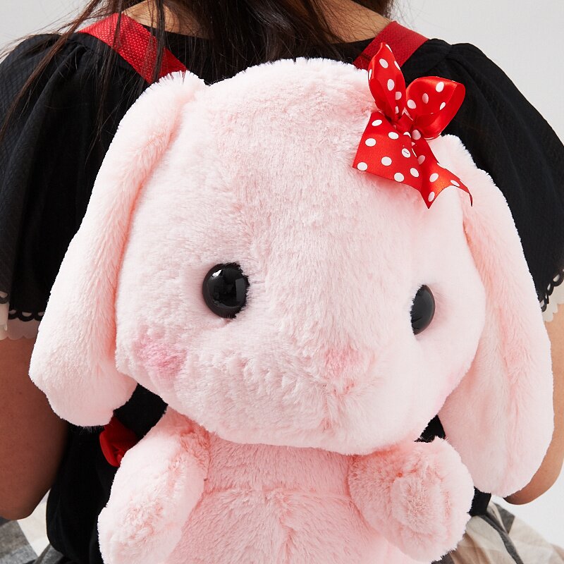 REVIEW FOR JAPANESE LOLITA CUTE PLUSH LOPPY EARED RABBIT BACKPACK YV169 main image 1