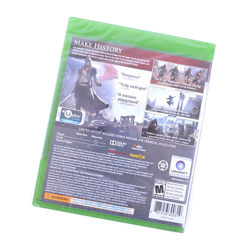 Assassin's Creed - Unity (Limited Edition) (Trilingual Cover) (XBOX ONE) on  XBOX ONE Game
