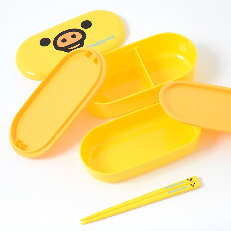 Rilakkuma Two-Tier Lunch Box with Chopsticks - Tokyo Otaku Mode (TOM)