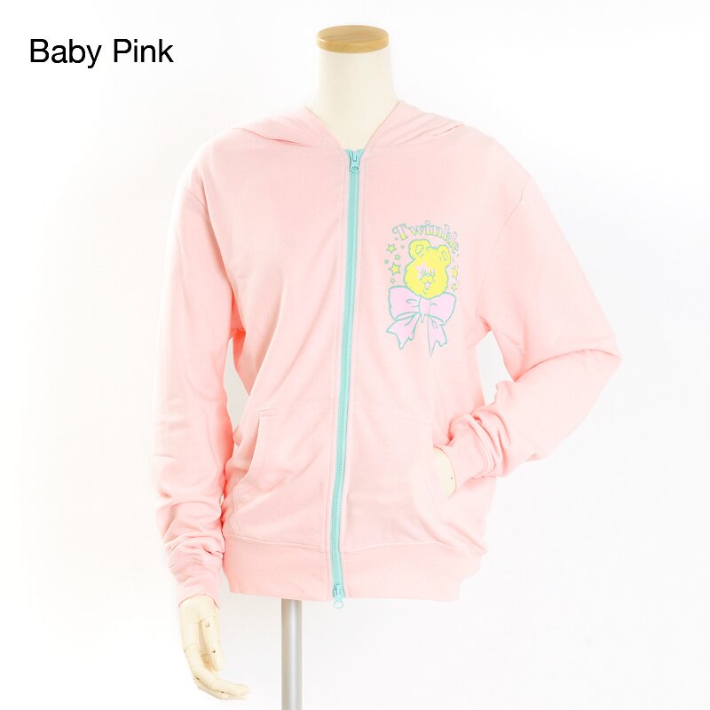 Listen Flavor Twinkle Bear Fleece-Lined Zip-up Hoodie: Listen