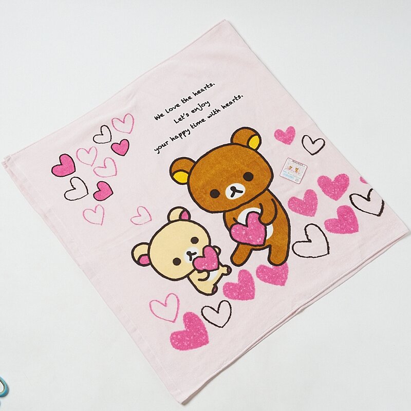 Rilakkuma Full of Hearts Bath Towel SanX Tokyo Otaku Mode (TOM)