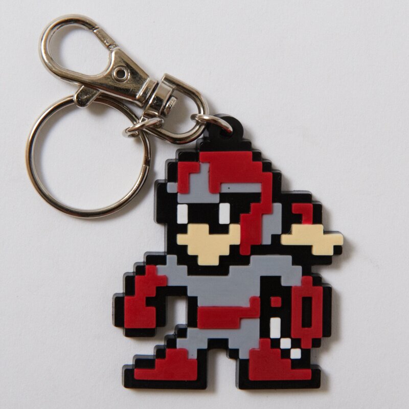 Mega Man 10 Proto Man 8-Bit PVC Keychain