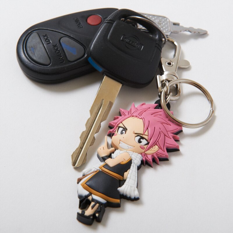 FAIRY TAIL ANIME CHARACTER KEYCHAIN, KEYRING, KEYFOB. NEW