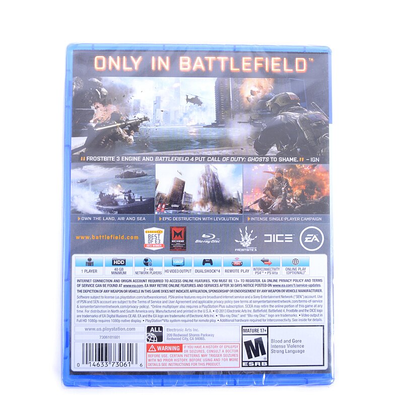 Battlefield 4 PS4 Back cover