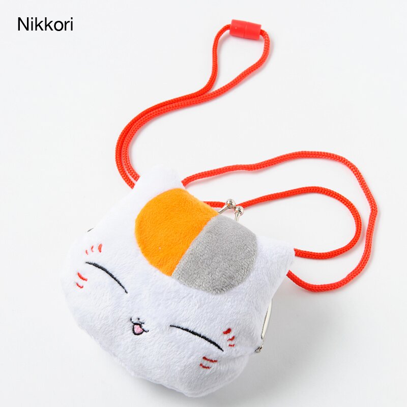 Natsume's Book of Friends Black Nyanko Sensei 15cm Plush pass case Cord reel