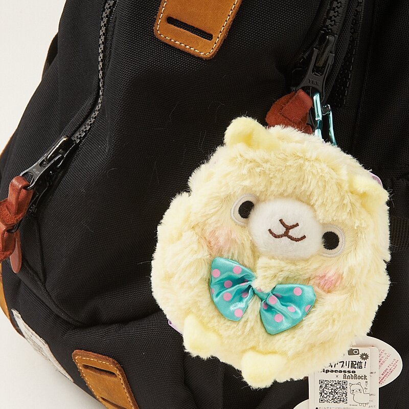 anime character with backpack and teddy bear in different poses