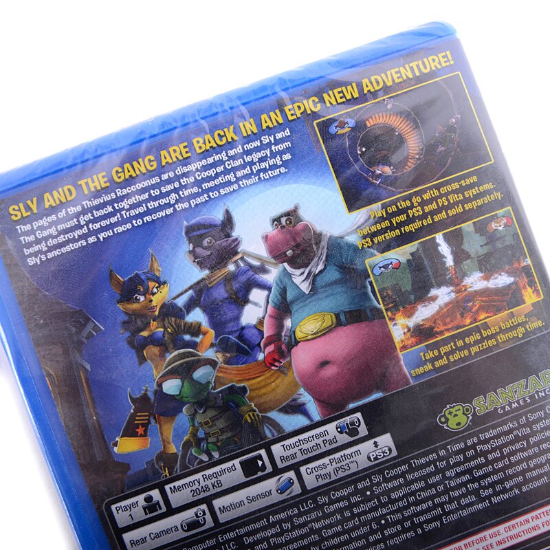 Sly Cooper: Thieves in Time sony PS Vita Replacement CASE 