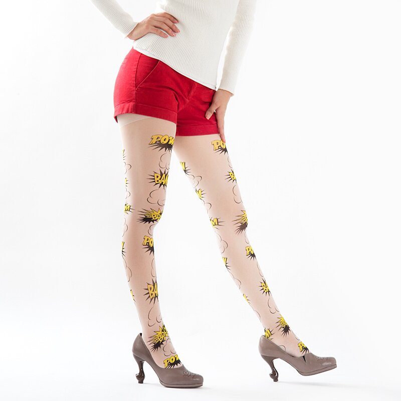 Chiharu Kikuchi 20 Denier Lamé Tiger Ball Tights - Tokyo Otaku Mode (TOM)