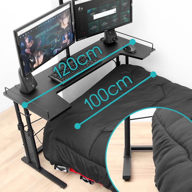 Desk-Equipped Gamer Beds : Bauhutte Gaming Accessories