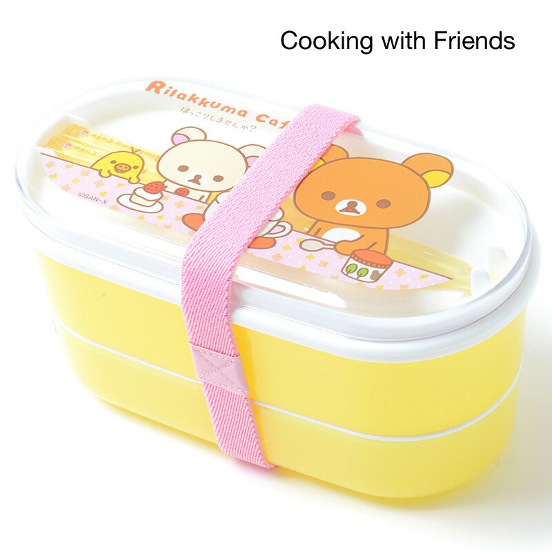 Rilakkuma Two-Tier Lunch Box with Chopsticks - Tokyo Otaku Mode (TOM)