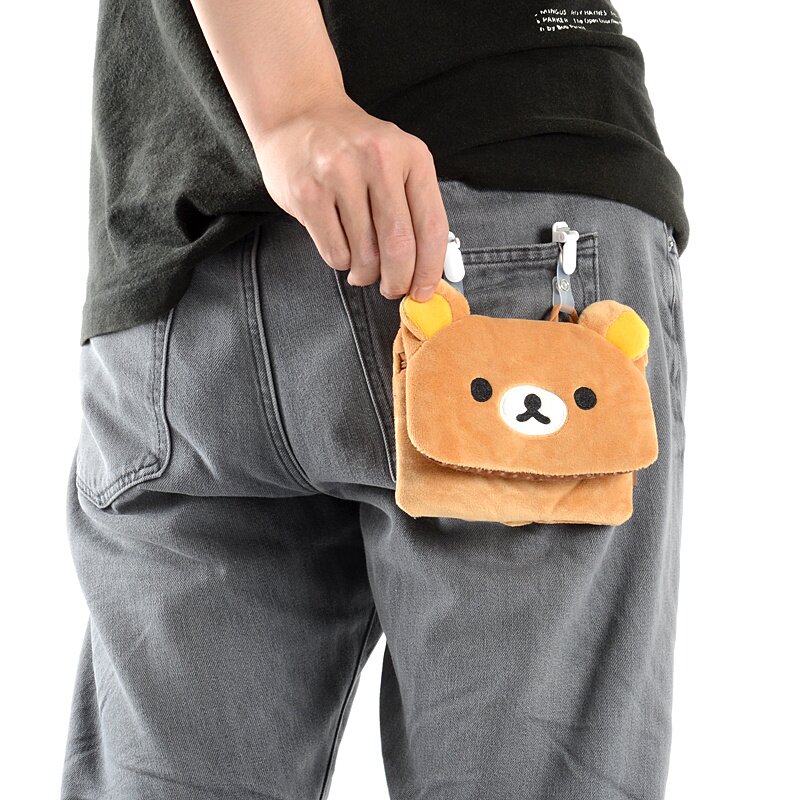 San-X Rilakkuma Plush Zip Pouch w/Mini shops zip pouch