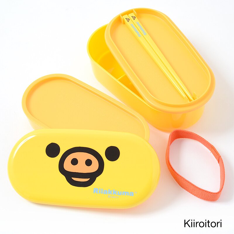 Rilakkuma Two-Tier Lunch Box with Chopsticks - Tokyo Otaku Mode (TOM)