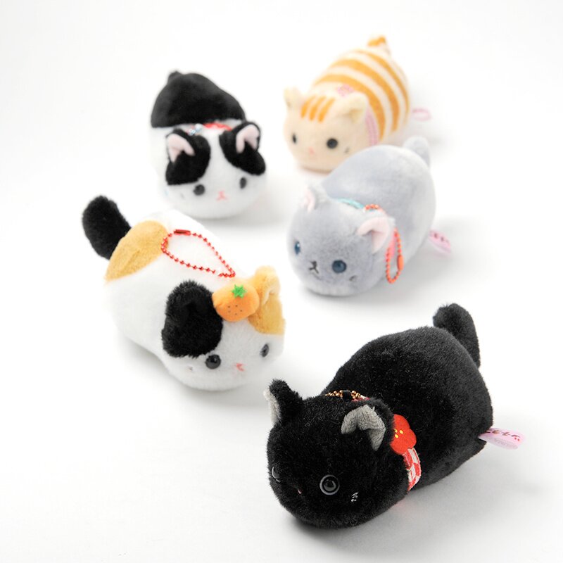 子猫あずきちゃん❤ころころぽっちゃりちゃん♡カゴセット♡アートドール♡ぬいぐるみ Tsuchineko Wagokoro Cat Plush Collection (Ball Chain) - Tokyo