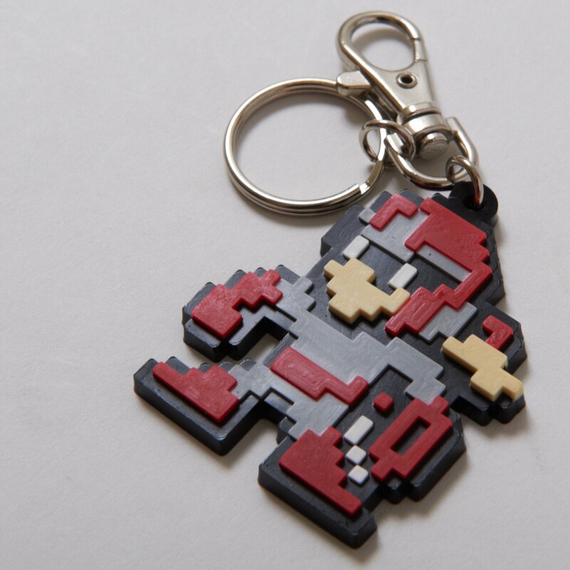 Mega Man 10 Proto Man 8-Bit PVC Keychain