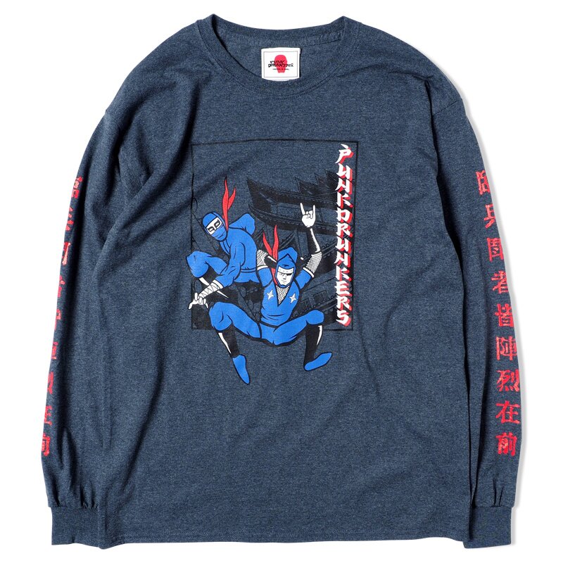 PDS x Kinnikuman] The Ninja & Aitsu Heather Black Long Sleeve T