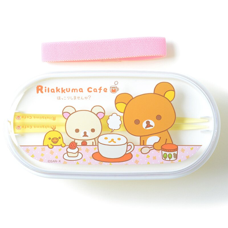 Rilakkuma Two-Tier Lunch Box with Chopsticks - Tokyo Otaku Mode (TOM)