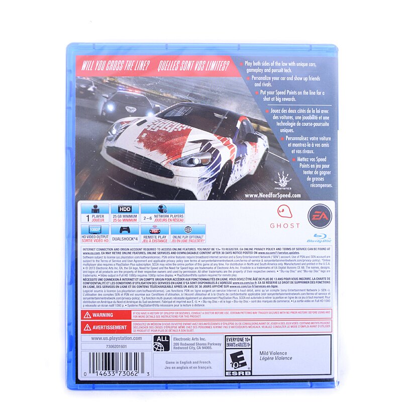 Need for Speed: Rivals PS4 Replacement Box Art Case Insert Cover Cover  Only 