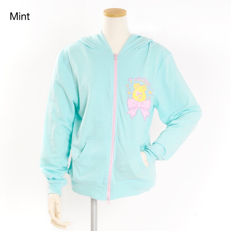 Listen Flavor Twinkle Bear Fleece-Lined Zip-up Hoodie: Listen