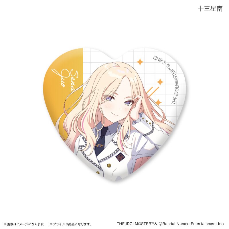 Gakuen Idolm@ster Trading Heart-shaped Tin Badge Complete
