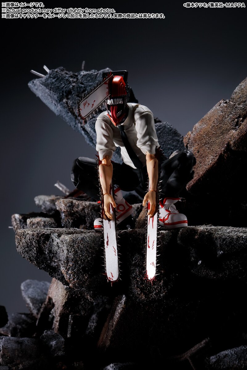 コミック・アニメ BANDAI NAMCO CHAINSAW MAN Figuarts Chainsaw Man 6 Inch Action Figure S.H. Figuarts - Power