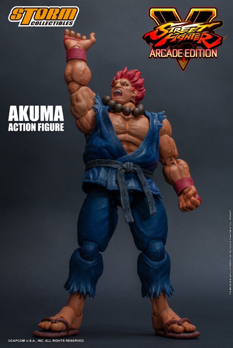  Storm Collectibles Street Fighter V: Arcade Edition Akuma  (Nostalgic Costume) 1/12 Action Figure, SG_B07G9NCW2S_US : Toys & Games