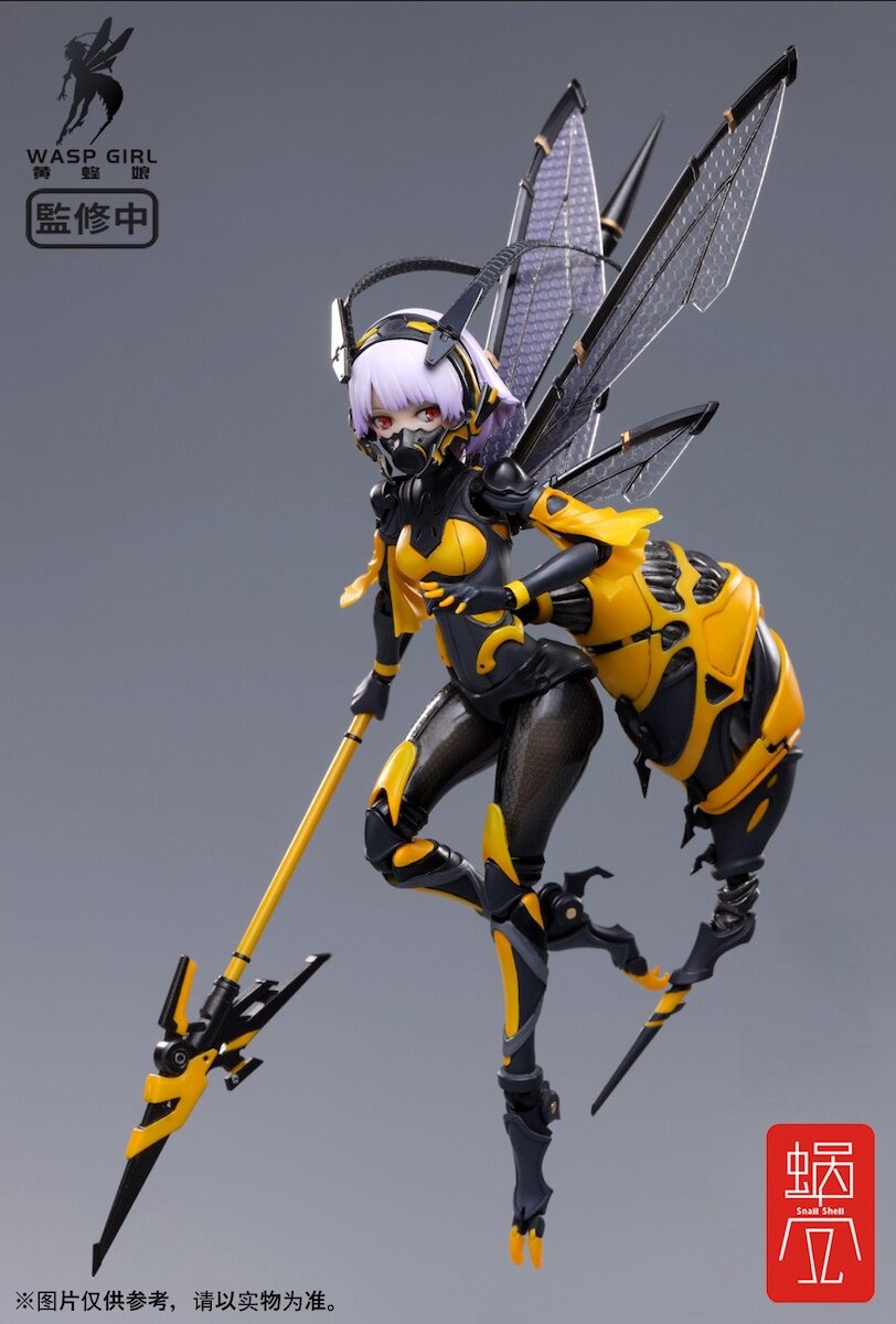 【開封未使用品】蝸之殻 BEE-03W ブンちゃん　WASPGIRL レビュー》BEE-03W WASP GIRL ブンちゃん 可動フィギュア[蝸之殼