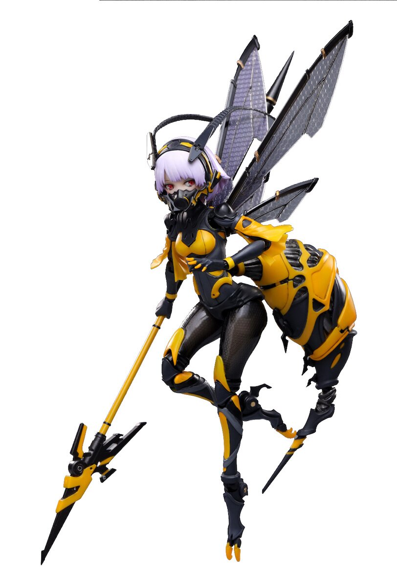 【開封未使用品】蝸之殻 BEE-03W ブンちゃん　WASPGIRL レビュー》BEE-03W WASP GIRL ブンちゃん 可動フィギュア[蝸之殼