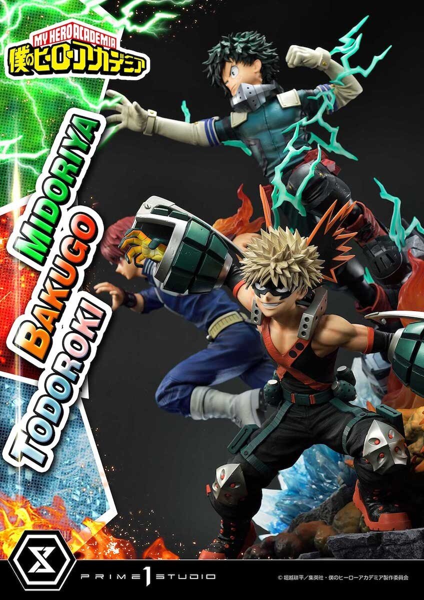 Ultimate Premium Masterline My Hero Academia Izuku Midoriya & Katsuki  Bakugo & Shoto Todoroki: Deluxe Edition 1/4 Scale Statue - Tokyo Otaku Mode  (TOM)