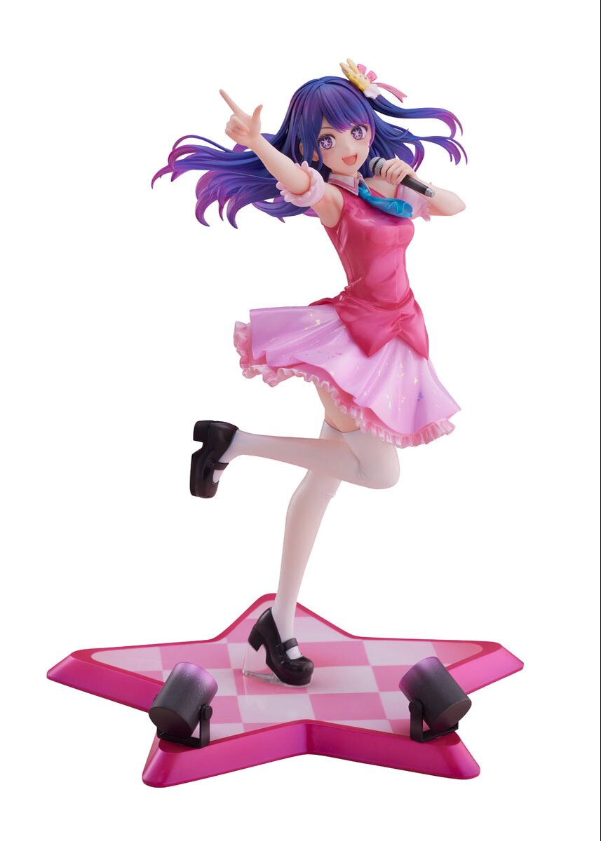 Figurine Hoshino Ai Oshi No Ko - Statue Anime 25 Cm, Robe Rose, Double Queue, Parfaite Pour Les Fans Et Collectionneurs