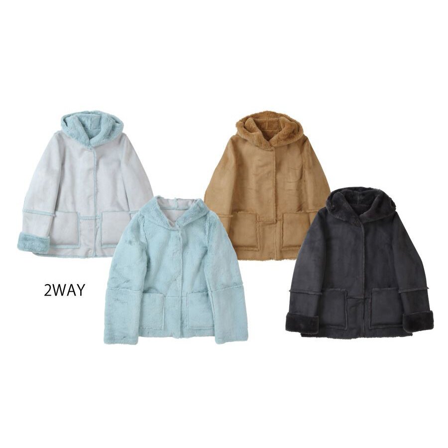 12,180円MOUTON 2-WAY COAT