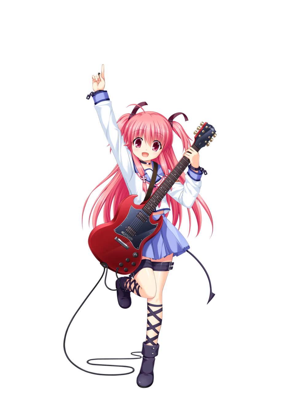 Angel Beats! 1st Beat Guitar Print Messenger Bag (Yui Model