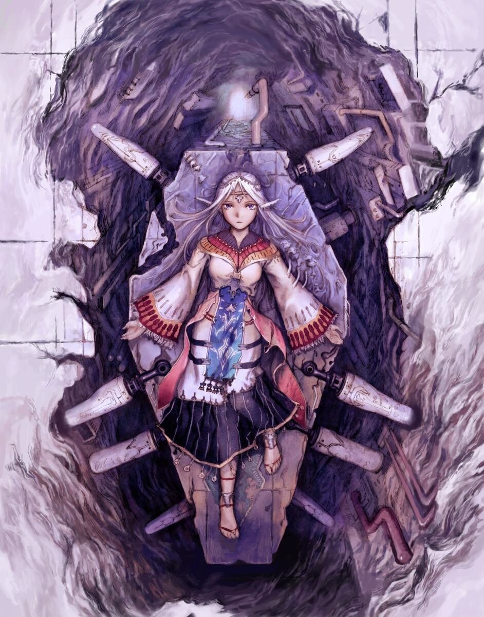 Yoshitoshi ABe 20th Anniversary Signed Premium Art Print - Coffin