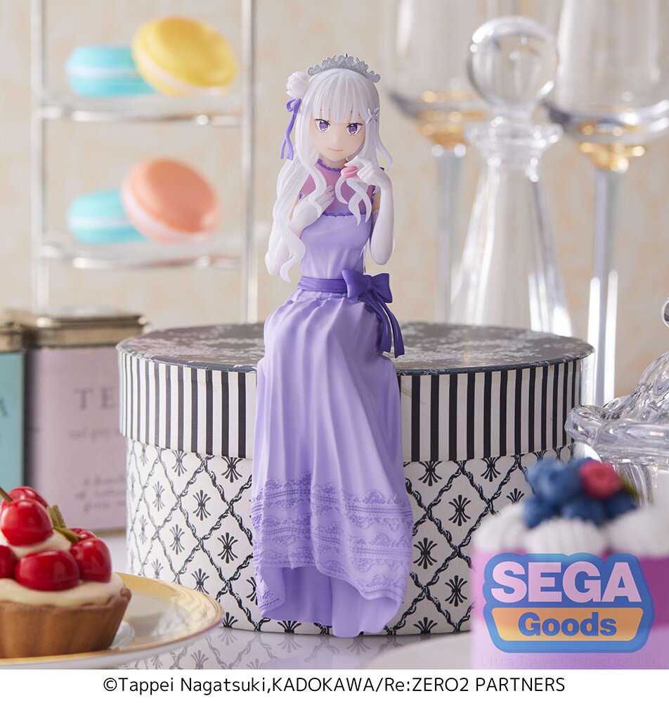 Re:Zero -Starting Life in Another World-: Lost in Memories Emilia:  Dressed-Up Party Ver. Premium Perching Figure