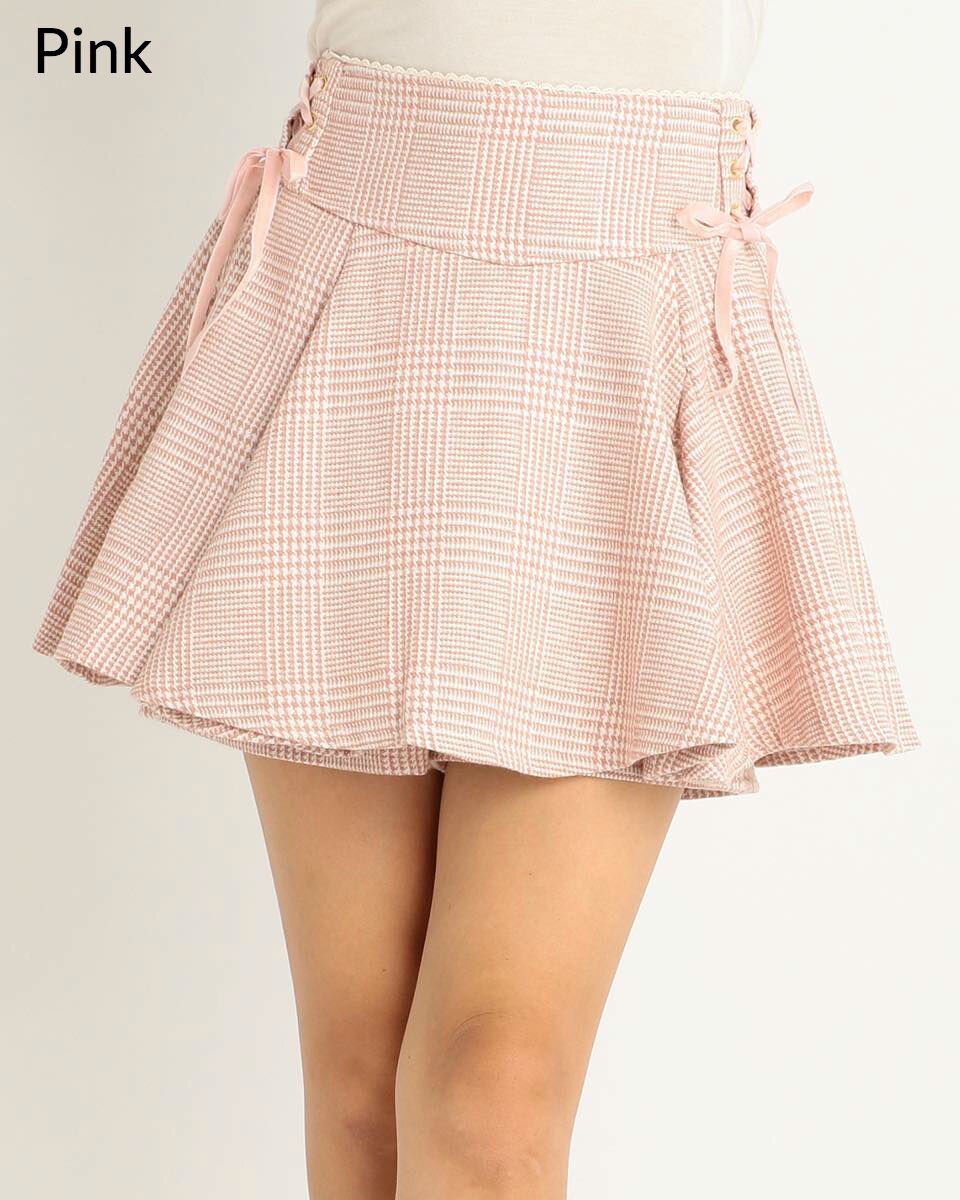 LIZ LISA Check Flare Sukapan Skirt