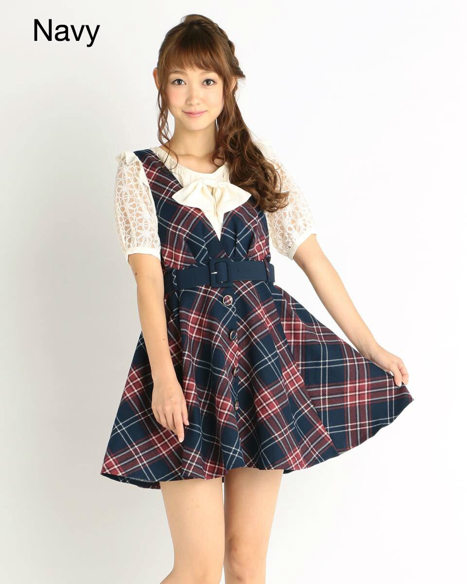 LIZ LISA Tartan Jacquard Pinafore Dress: LIZ LISA - Tokyo Otaku