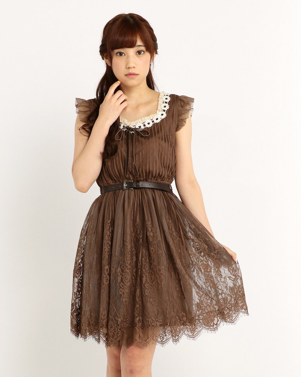 LIZ LISA Belted Lace Dress - Tokyo Otaku Mode (TOM)