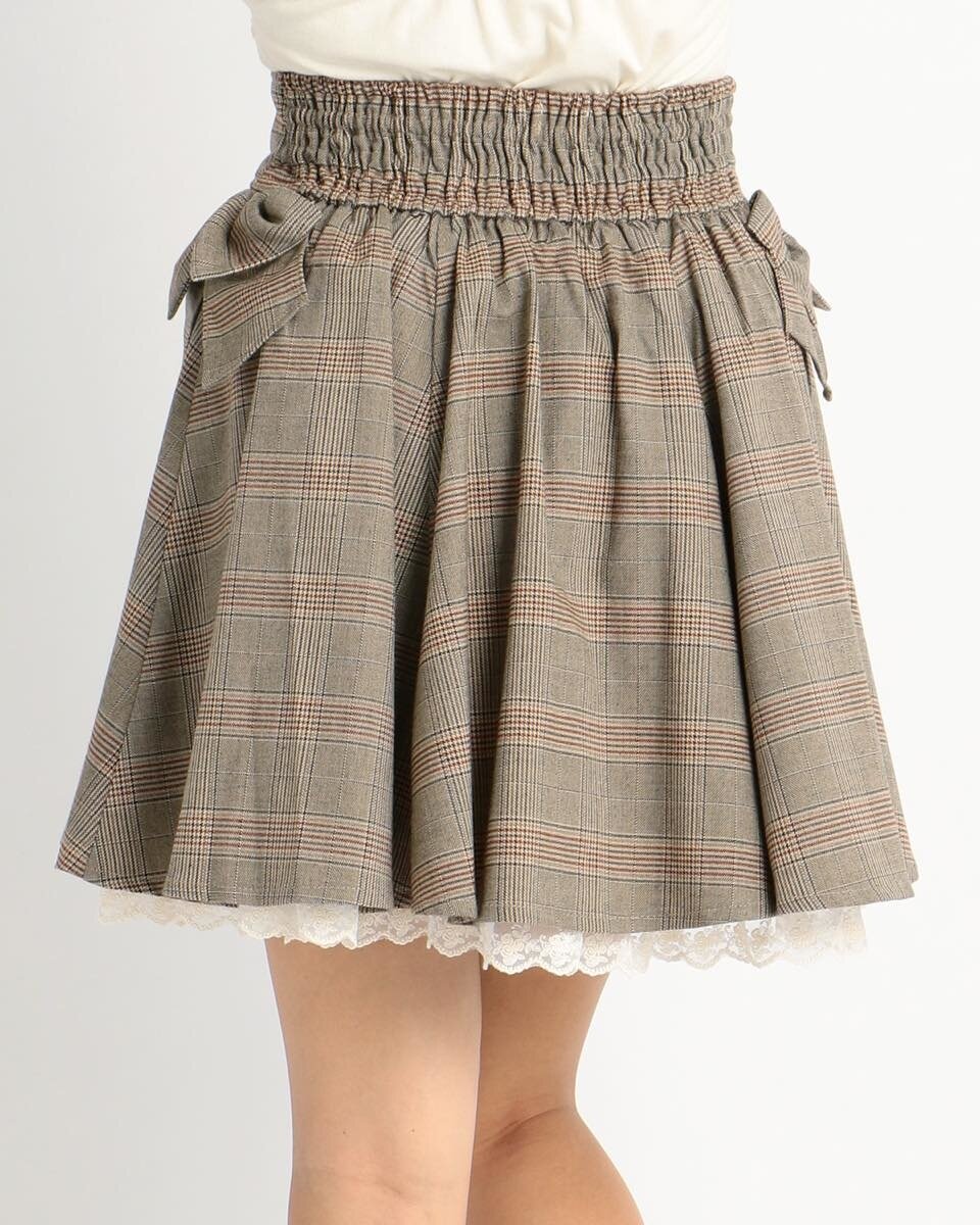 Glen plaid pleated on sale skirt