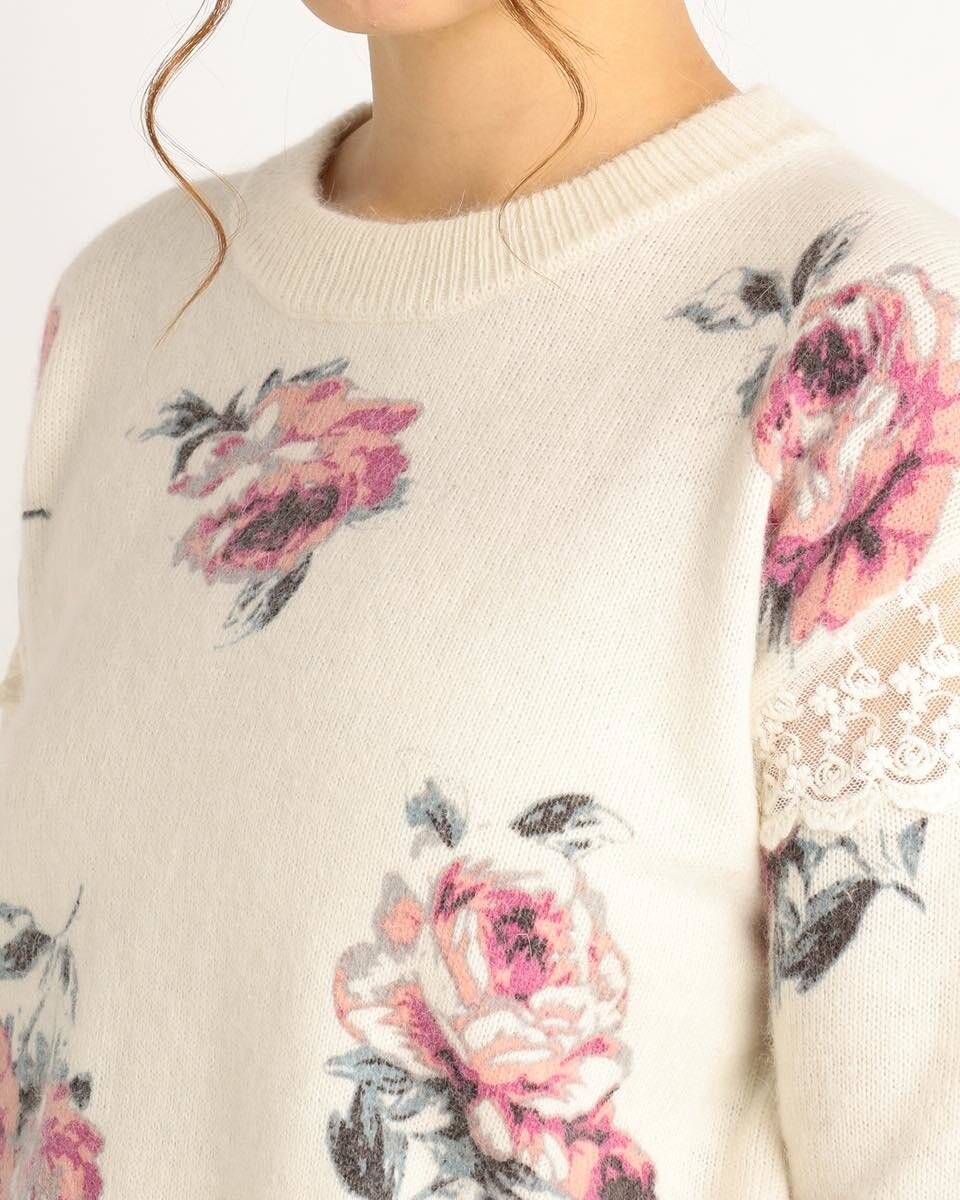 LIZ LISA Floral Angora Blend Sweater - Tokyo Otaku Mode (TOM)