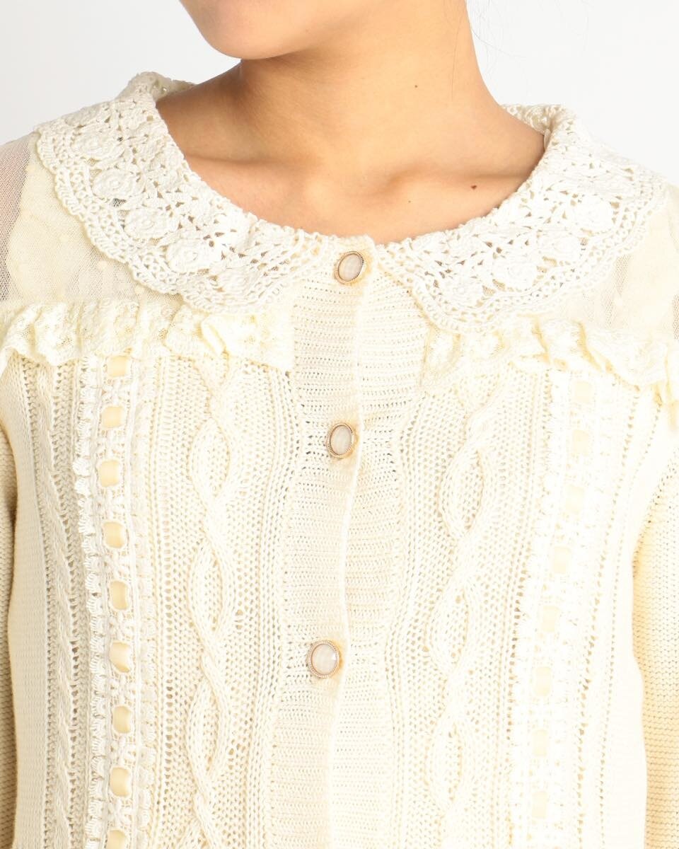 suzen ♡ Stella Strap Lace Cardigan LIZ LISA Peplum Cardigan: LIZ LISA - Tokyo Otaku Mode (TOM)