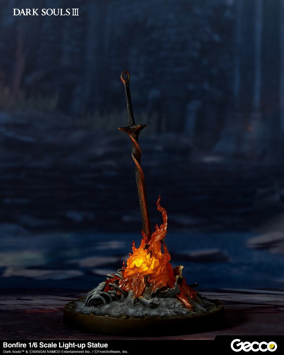 dark souls led bonfire statue