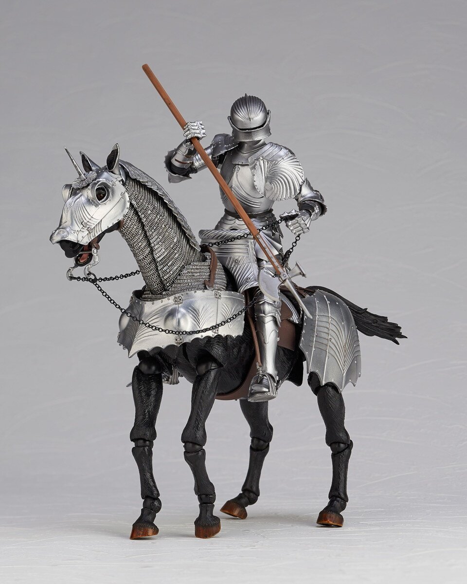 KT Project KT-027 Takeya Style Jizai Okimono: 15th Century Silver Gothic  Equestrian Armor