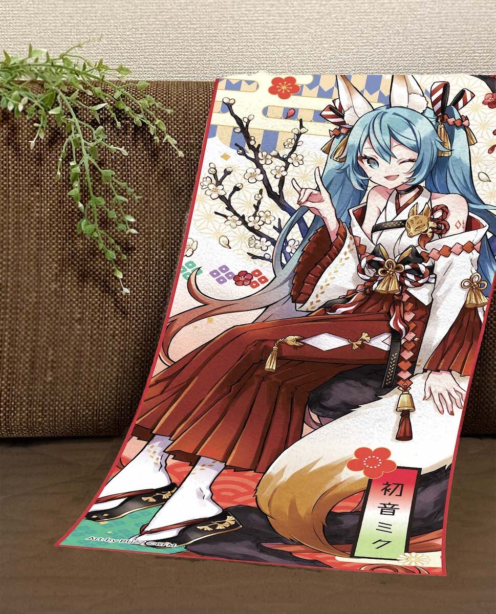 Hatsune Miku Hyakki Yakou Face Towel Youko (Ume)