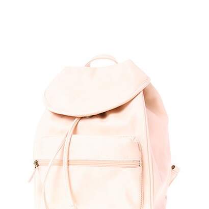 light pink leather mini backpack